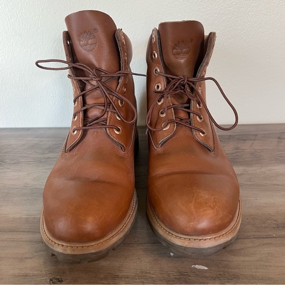 Timberland Men’s Brown Lace Up 6 Inch Leather Waterproof Boots Size 11 - Picture 3 of 11